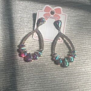 Iridescent Teardrop Earrings